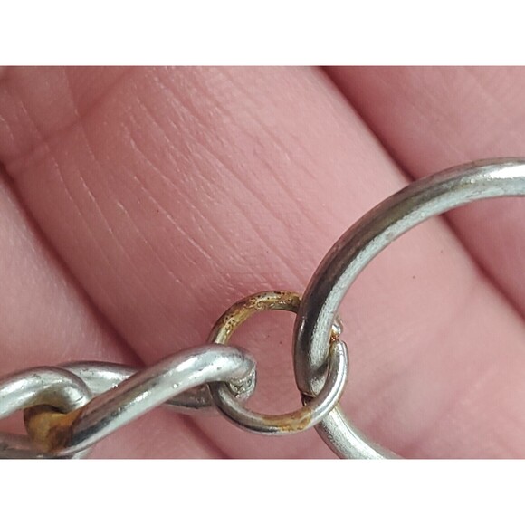 Women's Multi-Strand Necklace Beads & Stones Sliver Tone Adjustable Chain - Picture 9 of 12